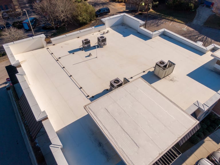 Modern flat roof installation